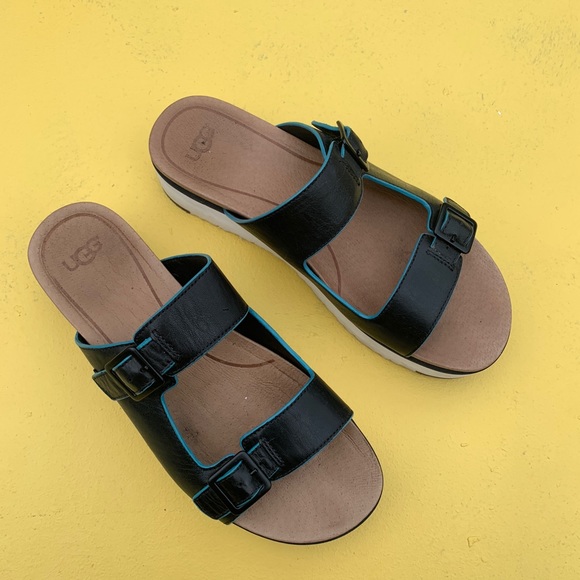 UGG platform open sandals shoes Hanneli black 8 chunky beachy sport y2k - Picture 5 of 11